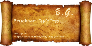 Bruckner György névjegykártya