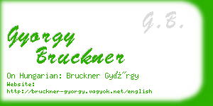 gyorgy bruckner business card